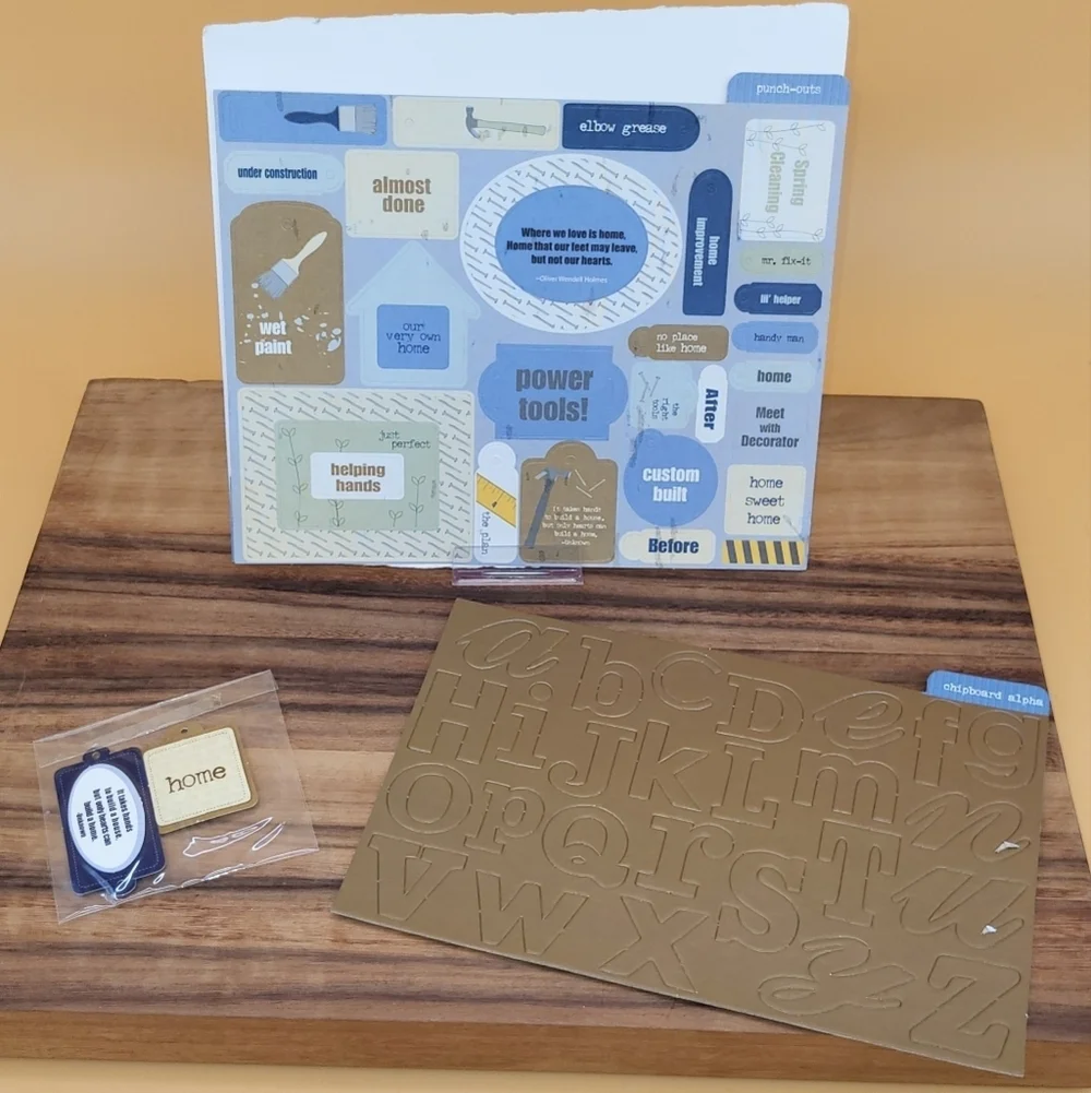 Home Improvement Themed Scrapbook Kit Includes Scrapbook, Paper & Embellishments